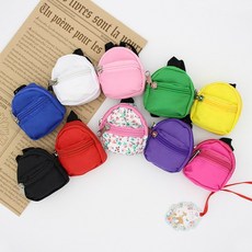 (인형소품) 캔버스 배낭 육일돌 백팩 인형책가방 키링가방, 퍼플, 1개