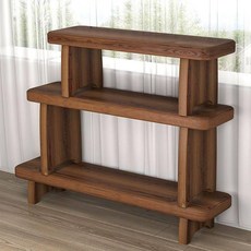 원목 장의자 통나무 벤치 카페 긴의자 스툴 대기실 매장, 60x20x25cm