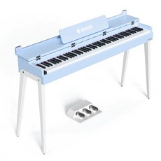 Donner OURA S200 海洋藍 88 鍵重錘電鋼琴 附琴椅, 藍色, 1套, DONNER S-200