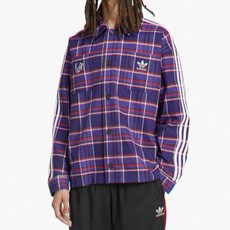 adidas 愛迪達 男女通用 CON 聯名 3條紋寬鬆襯衫 JG1334