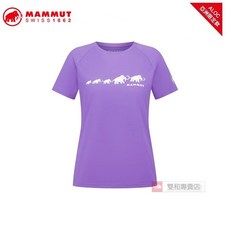 MAMMUT QD Logo Print T-Shir AF女抗UV短袖排汗衣，抗UV排汗透氣，戶外運動首選