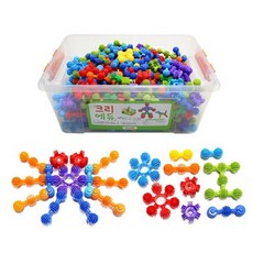 [아페페] 눈송이 연결 블록놀이 350피스 대용량 구성 조립 완구 KR4363 눈송이블록 350피스블록