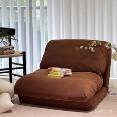 多功能折疊沙發床 - 小戶型客廳出租房適用 簡易拆洗布藝沙發, 1個, 簡約米白【全新升級燈芯絨】,寬90cm【可躺瑞士捲】