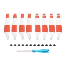 프로펠러 저소음 경량 교체용 윙 팬 미니 프로 드론 예비 부품용, 1개, 3. 8pcs Red