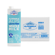 알펜밀크 청정알프스 소화가 잘되는 락토프리 멸균우유 무균팩 청정알프스 우유, 1개, 12L