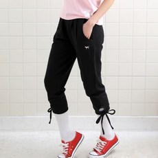 PINK by SECRET0018 7부 도그자수 배기바지 홈웨어 운동복 필라테스 요가 헬스 트레이닝팬츠 일상복