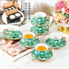 陶瓷咖啡杯套裝 簡約家用 土耳其下午茶早餐杯, WF005咖啡杯套裝, 1個