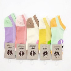 아동양말 동물 캐릭터 유아 발목 여아 투톤 5켤레 jck457dE, 11-12세 6호 5켤레