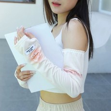 방한 방수 라이딩 예쁜 망사 오토바이 오토바이용품 커플 장갑 슬리브 여름 아이스 제품 아이스토시 차단토시 자외선, 9.원사이즈 그라디언트보우 스킨