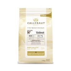 嘉麗寶32%絲絨純白巧克力_2.5kg原裝包, 1個