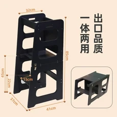 러닝타워 어린이 3-in-1 접이식 세면대 발판 다기능 주방 스툴 몬테소리 클라이밍 체어, 03 navy blue