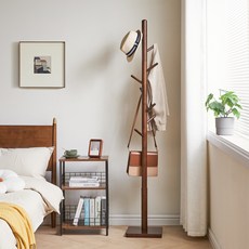 에코소라노 원목 사각 스탠드 행거 옷걸이, 브라운HCR002H