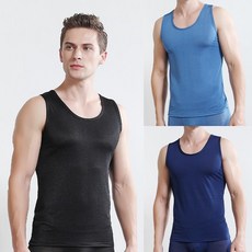 이너스유 남성 천연 인견 런닝 IMR709 3종 세트 쿨런닝 레이온 여름 통풍