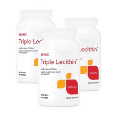 지엔씨 트리플 레시틴 1200mg 소프트젤 GNC Triple Lecithin, 90정, 3개