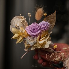 DAY OFF 結婚伴娘畢業婚禮乾燥花胸花, 永生玫瑰胸花(5)