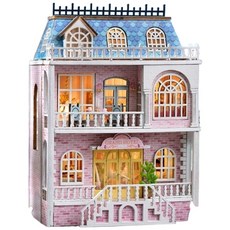 大旺小舖 DIY小屋迷你家園 浪漫城堡 袖珍屋娃娃屋材料包 生日結婚母親節禮物 實體店面, 無工具組