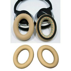 副廠 BOSE QuietComfort QC2 QC15 QC25 AE2 AE2i AE2w 耳機耳罩耳套，柔軟舒適皮革耳機海綿套, 淺棕色, 1個