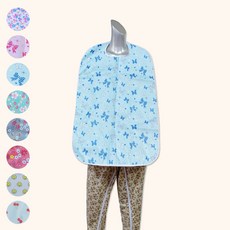 노인 턱받이 성인 앞치마 방수 어른 요양원 환자용 이쁜 간병 식사 8color (레드체리), 블루리본, 1개