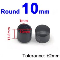 고무마개 고무캡 둥근 고무 의자 다리 패드 6/8/10/12/14/16/20/25/30-120mm 가구 발 테이블 엔드 플매트 카펫 매트 러그 PVC 음소거 미끄럼 방지 바닥 보호, [00] 4pcs, [00] 10mm, 1개