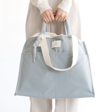 와이엠마마 가벼운 세탁 편한 보부상 방수 기저귀가방 더블빅윰백 펄, 심플스톤블루