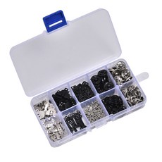 의류 똑딱이 단추 후크 세트 100세트 보관함, 기본, 1개