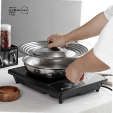 후라이팬뚜껑 제로 멀티커버 리빙아트 스텐 59000EA 1EA, 제로 스텐 멀티커버