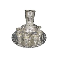 D 은도금 와인 분수 유대교 키두쉬 의식 아이템 포도 디자인 2019832