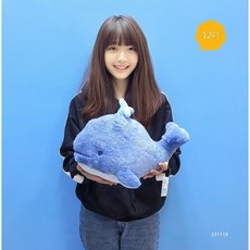 鯨魚抱枕 噴水款鯨魚寶寶 鯨魚玩偶 鯨魚靠枕 鯨魚大娃娃 鯨魚布偶, 12吋-噴水鯨魚