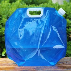 물통 캠핑 대형 대용량 접이식 자바라 워터백 주머니 말, 1개, 블루 물주머니 10L 2개