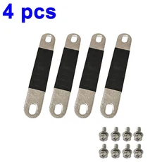 48pcs LiFePO4 배터리 버스 바 3864mm 구멍 간격 90AH 셀용 M4 나사가있는 2mm 두께 니켈 도금 구리 커넥터, 02 64mm 4pcs