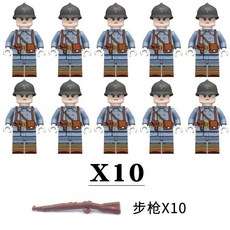 군사용 빌딩 블록 제군 미국군 독일군 제차 세계대전 당시 소련군 선물, 1개, 7. 10 pcs