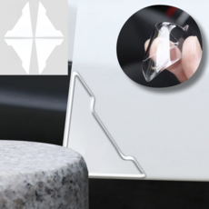 어브레스 삼각 문 모서리 문콕방지 도어가드 모서리 보호 스티커 4p, 1세트, 화이트