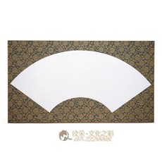 汶采 扇緞畫仙版 藍色 27.3*48.5cm, 詳見包裝, 詳見包裝