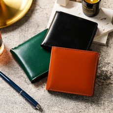 BRAVOMART 日系男士真皮短夾 二折牛皮 短夾 刻字 生日禮物 送禮推薦