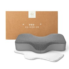 리빙제이 초고밀도 목편한 메모리폼 기능성 경추베개 + 높이조절패드 모달, 그레이, 1개