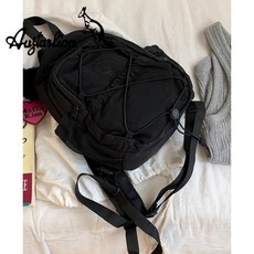 AUGTARLION休閒尼龍布胸包包新款潮時尚撞色雙肩包百搭揹包登山包, 黑色小號