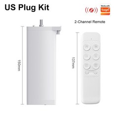 15CM Tuya WIFI/Zigbee 스마트 전기 커튼 모터 지능형 1 채널 원격 음성 제어 Alexa Google 홈 어시스턴트, 01 US PLUG(ZIGBEE)