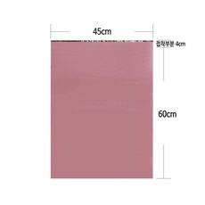 HDPE 택배봉투 베이비 핑크 45*60+4 cm 100장, 1개