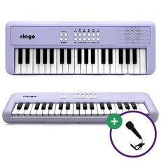 디지털 전자 피아노 연습용 교육용 37건반 미니피아노 조카선물, 보라 + 도레미스티커, 1개, RP-37