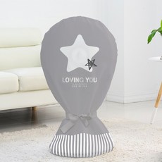 다샵 패브릭 지퍼식 선풍기 커버, 스타화이트