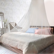 生活提案 浪漫圓頂蚊帳睡簾 吊掛式無開口 簡易安裝 防蚊透氣 浪漫睡簾, 白