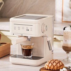 Coffee Machine 20Bar咖啡機蒸汽泵壓式半自動高壓萃取加熱咖啡機, 國內可用110V, MK868白色