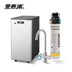 台灣愛惠浦 雙溫加熱系統單道式淨水設備 HS188 搭 PENTAIR EVERPURE 4H2 淨水器 霧面不銹鋼龍頭, 4H2單道式淨水器