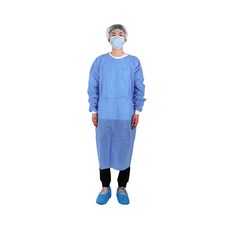 TOPWAY 拋棄式隔離衣，輕巧透氣，獨立包裝，多場景適用，衛生防護, 1個, 1個裝