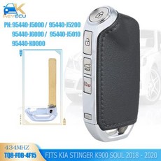 스마트키 KEYECU 기아 스팅어 K900 소울용 스마트 원격 키 FSK 434MHz ID47 95440J5000 95440J600095440K000095440J520095440, 8) 3PCS KEYS - 95440K0000