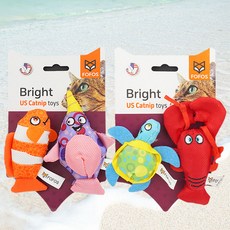 FOFOS 고양이 해양 친구들 / 인어 크랩 니모 거북이 / 캣닙 포함, (니모/인어)해양친구들(DCF18352)