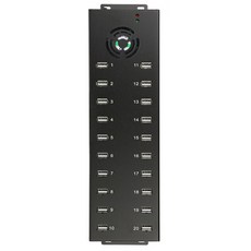 易控王 USB2.0 多埠集線器 20Port Hub，多接口USB擴展器，帶散熱風扇, 40-732-01, 1個