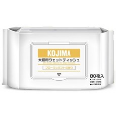 Kojima寵物濕紙巾80抽 - 全身清潔美容去淚痕, 1個