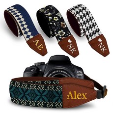 art tribute 모든 스터퍼 미러리스 블랙 스 킹 금박 크리스마스 및 목 및 빈티지 선물 스트랩 크레인 dslr 패턴 동물 카메라용 어깨 카메라 및 카메라, 클래식, B 그린 자수