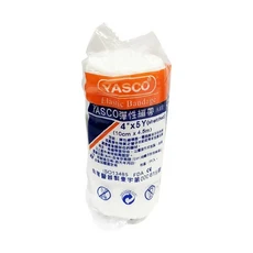 YASCO 彈性繃帶 10cm x 4.5m 白色, 1個, 1捲